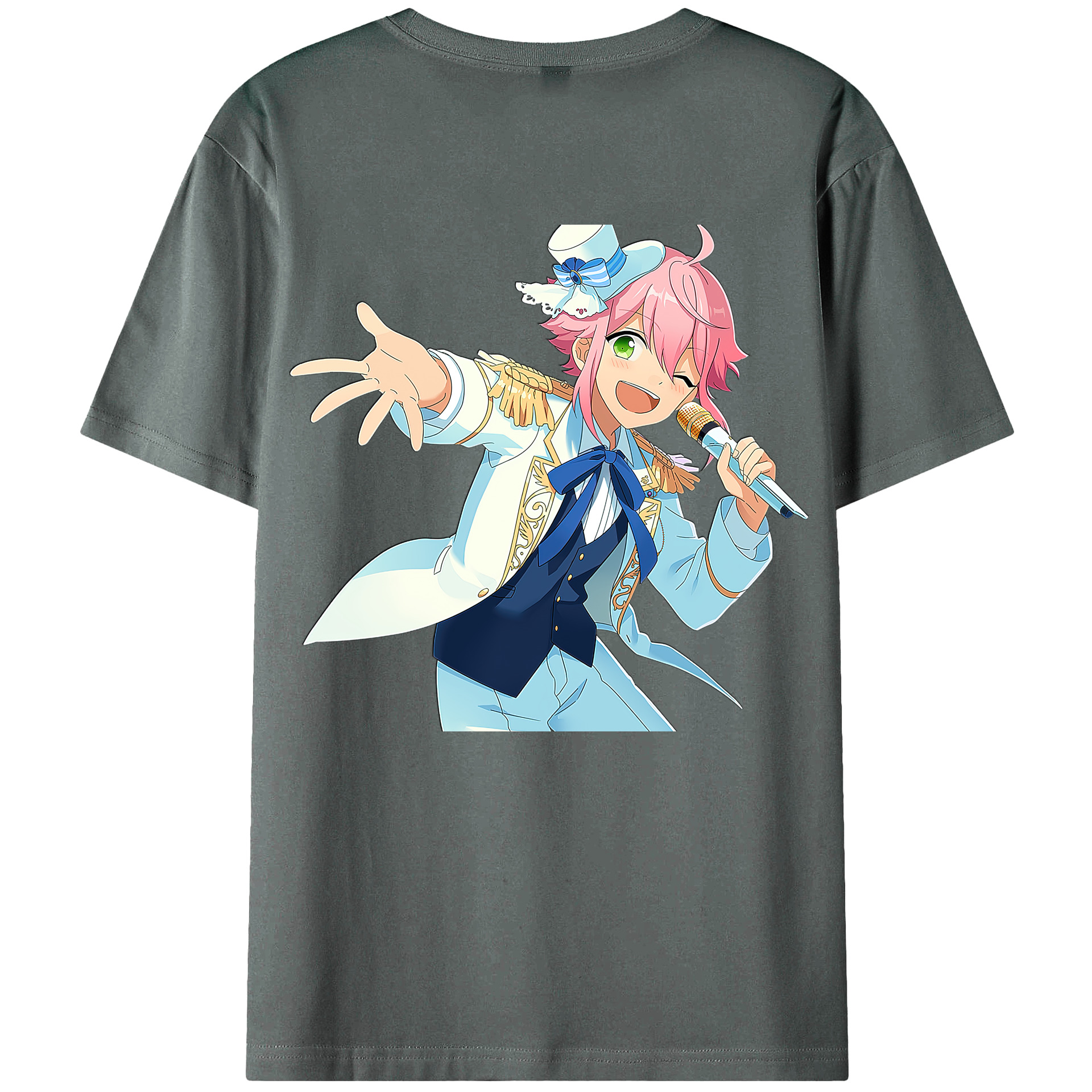 （画像用） あんさんぶるスターズ! Ensemble Stars 綿100％ メンズ半袖Tシャツ（バックプリント） 通気性